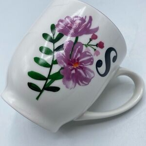 Monogram Mug Initial  “S” By Modern Expressions Walgreens White Purple Flower